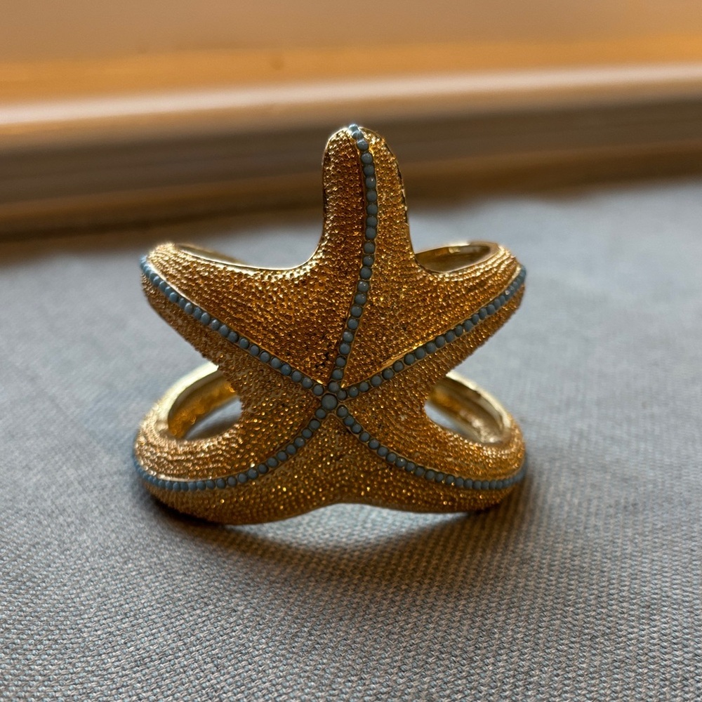 Lilly Pulitzer Gold and Blue Starfish Bracelet